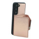 For Samsung Galaxy S24+ 5G Solid Color Metal Buckle Card Slots Bag Phone Case(Rose Gold)