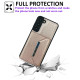 For Samsung Galaxy S24+ 5G Solid Color Metal Buckle Card Slots Bag Phone Case(Rose Gold)
