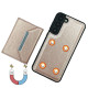 For Samsung Galaxy S24+ 5G Solid Color Metal Buckle Card Slots Bag Phone Case(Rose Gold)