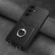 For Samsung Galaxy S24+ 5G R20 Ring Card Holder Phone Case(Black)