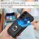For Samsung Galaxy S24+ 5G R20 Ring Card Holder Phone Case(Black)