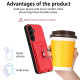For Samsung Galaxy S24+ 5G R20 Ring Card Holder Phone Case(Red)