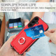 For Samsung Galaxy S24+ 5G R20 Ring Card Holder Phone Case(Red)