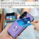 For Samsung Galaxy S24+ 5G R20 Ring Card Holder Phone Case(Purple)