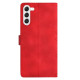 For Samsung Galaxy S24+ 5G Cherry Blossom Butterfly Skin Feel Embossed PU Phone Case(Red)
