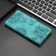 For Samsung Galaxy S24+ 5G Cherry Blossom Butterfly Skin Feel Embossed PU Phone Case(Green)