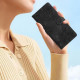 For Samsung Galaxy S24+ 5G Cherry Blossom Butterfly Skin Feel Embossed PU Phone Case(Black)