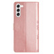 For Samsung Galaxy S24+ 5G Cherry Blossom Butterfly Skin Feel Embossed PU Phone Case(Rose Gold)