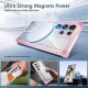 For Samsung Galaxy S24+ 5G Transparent MagSafe Magnetic Phone Case(Pink)