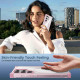 For Samsung Galaxy S24+ 5G Transparent MagSafe Magnetic Phone Case(Pink)