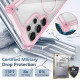 For Samsung Galaxy S24+ 5G Transparent MagSafe Magnetic Phone Case(Pink)