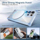 For Samsung Galaxy S24+ 5G Transparent MagSafe Magnetic Phone Case(Blue)