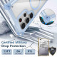 For Samsung Galaxy S24+ 5G Transparent MagSafe Magnetic Phone Case(Blue)