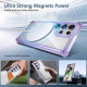 For Samsung Galaxy S24+ 5G Transparent MagSafe Magnetic Phone Case(Purple)