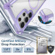 For Samsung Galaxy S24+ 5G Transparent MagSafe Magnetic Phone Case(Purple)