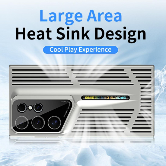 For Samsung Galaxy S23 5G Blade Cooling PC Full Coverage Phone Case(Graphite Black)