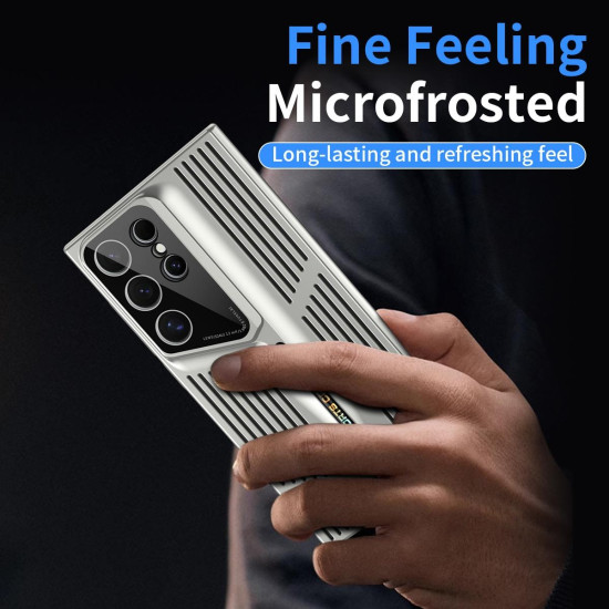 For Samsung Galaxy S23 5G Blade Cooling PC Full Coverage Phone Case(Graphite Black)