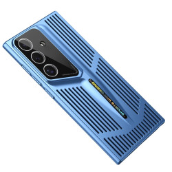 For Samsung Galaxy S24+ 5G Blade Cooling PC Full Coverage Phone Case(Blue)