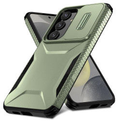For Samsung Galaxy S25+ 5G / S24+ 5G Sliding Camshield Phone Case(Alpine Green)