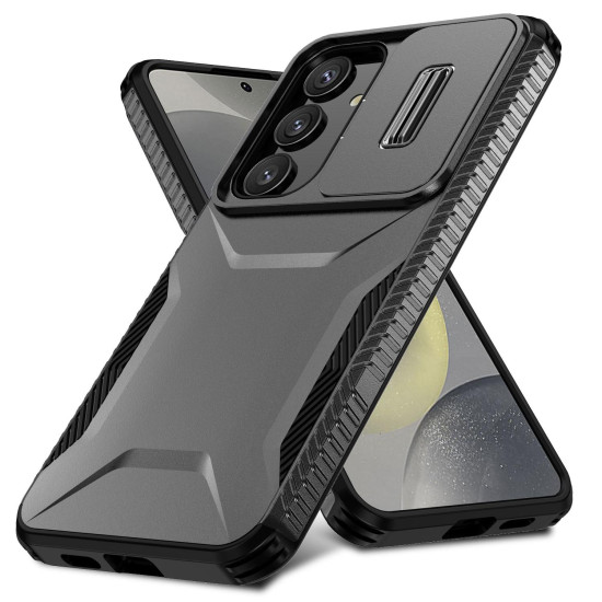 For Samsung Galaxy S25+ 5G / S24+ 5G Sliding Camshield Phone Case(Black)