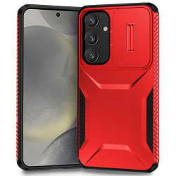 For Samsung Galaxy S25+ 5G / S24+ 5G Sliding Camshield Phone Case(Red)