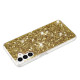 For Samsung Galaxy S24+ 5G Transparent Frame Glitter Powder TPU Phone Case(Gold)