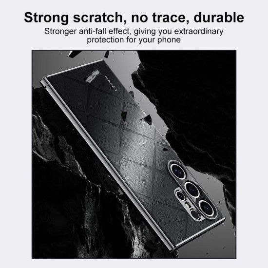 For Samsung Galaxy S24+ 5G Plain Leather PC Phone Case(Green)