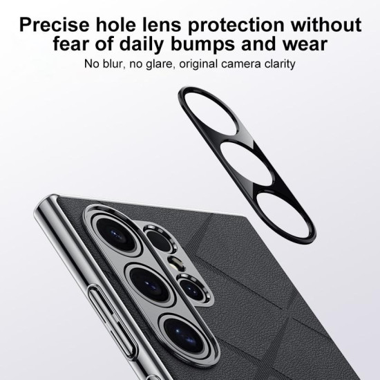 For Samsung Galaxy S24+ 5G Plain Leather PC Phone Case(White)