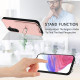 For Samsung Galaxy S24+ 5G R20 Crossbody Rope Ring Card Holder Phone Case(Pink)