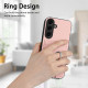 For Samsung Galaxy S24+ 5G R20 Crossbody Rope Ring Card Holder Phone Case(Pink)