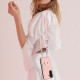 For Samsung Galaxy S24+ 5G R20 Crossbody Rope Ring Card Holder Phone Case(Pink)