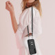For Samsung Galaxy S24+ 5G R20 Crossbody Rope Ring Card Holder Phone Case(Black)