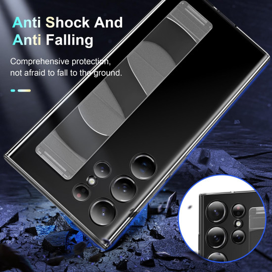 For Samsung Galaxy S24+ 5G Silicone Wristband Holder Phone Case(Clear)