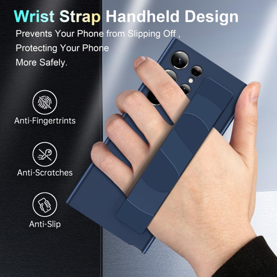 For Samsung Galaxy S24+ 5G Silicone Wristband Holder Phone Case(Clear)