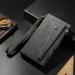 For Samsung Galaxy S24+ 5G ESEBLE Retro Frosted RFID Flip Leather Phone Case(Black)