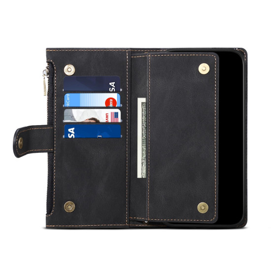 For Samsung Galaxy S24+ 5G ESEBLE Retro Frosted RFID Flip Leather Phone Case(Black)