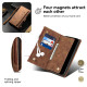For Samsung Galaxy S24+ 5G ESEBLE Retro Frosted RFID Flip Leather Phone Case(Brown)