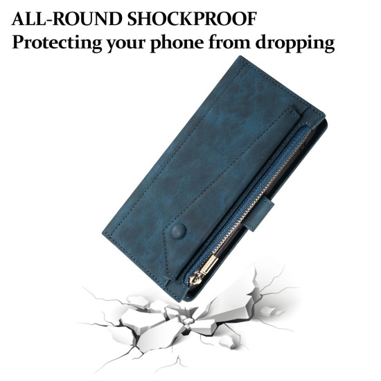 For Samsung Galaxy S24+ 5G ESEBLE Retro Frosted RFID Flip Leather Phone Case(Dark Green)