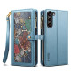 For Samsung Galaxy S24+ 5G ESEBLE Star Series Lanyard Zipper Wallet RFID Leather Case(Blue)