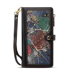 For Samsung Galaxy S24+ 5G ESEBLE Star Series Lanyard Zipper Wallet RFID Leather Case(Black)