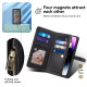 For Samsung Galaxy S24+ 5G ESEBLE Star Series Lanyard Zipper Wallet RFID Leather Case(Black)