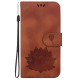 For Samsung Galaxy S24+ 5G Lotus Embossed Leather Phone Case(Brown)