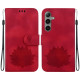 For Samsung Galaxy S24+ 5G Lotus Embossed Leather Phone Case(Red)