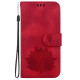 For Samsung Galaxy S24+ 5G Lotus Embossed Leather Phone Case(Red)