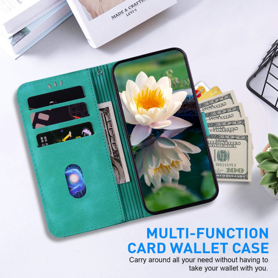 For Samsung Galaxy S24+ 5G Lotus Embossed Leather Phone Case(Green)