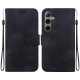 For Samsung Galaxy S24+ 5G Lotus Embossed Leather Phone Case(Black)