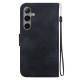 For Samsung Galaxy S24+ 5G Lotus Embossed Leather Phone Case(Black)