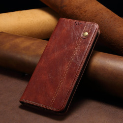 For Samsung Galaxy S24+ 5G Oil Wax Crazy Horse Texture Leather Phone Case(Brown)