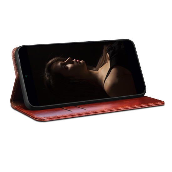 For Samsung Galaxy S24+ 5G Oil Wax Crazy Horse Texture Leather Phone Case(Brown)