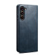 For Samsung Galaxy S24+ 5G Oil Wax Crazy Horse Texture Leather Phone Case(Blue)